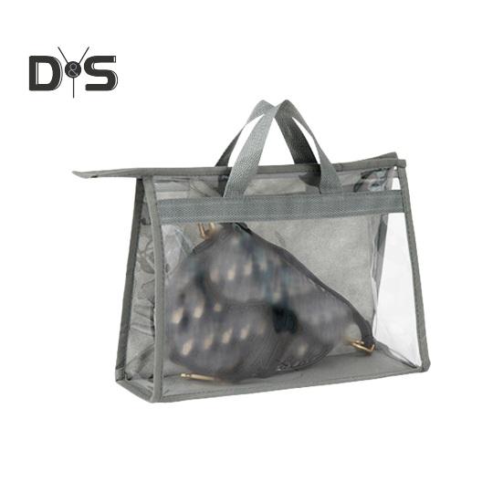 Сумка-пылесборник, прозрачный органайзер для хранения сумок с ручкой, прозрачный дизайн, легкая идентификация, влагонепроницаемая сумка для хранения