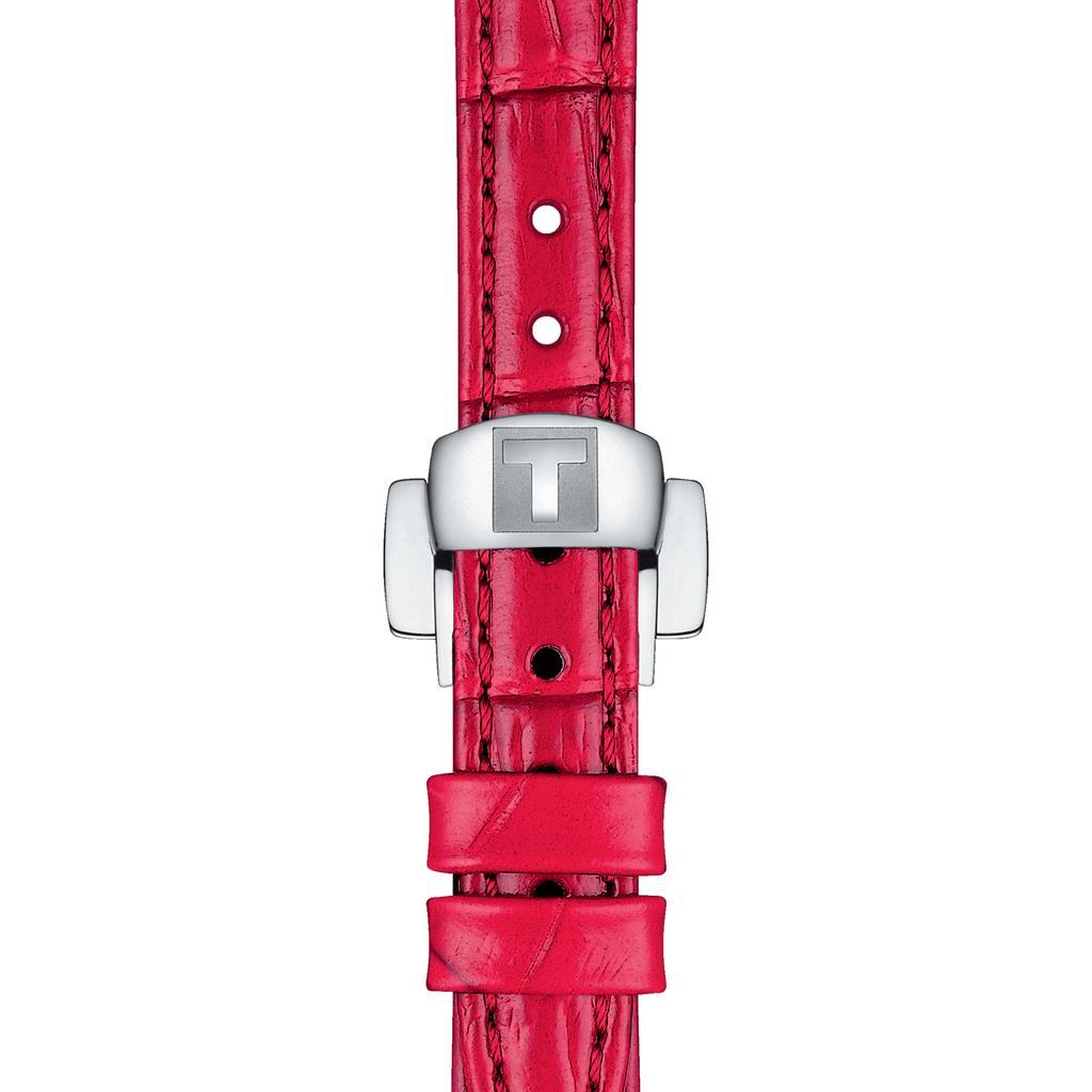 Tissot Мужские модные часы T126.010.66.113.00 с белым циферблатом и кожаным ремешком