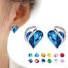 Love Crystal Birthstone Twelve Color Earrings Earrings Holiday Gifts
