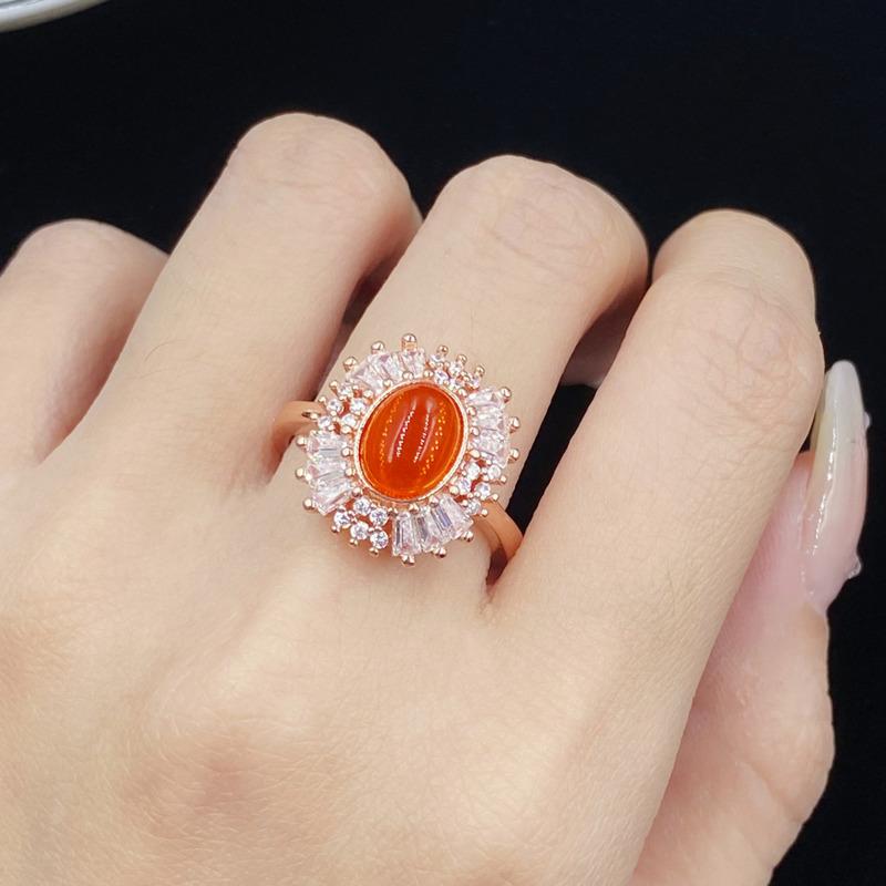 BELLA BOX Роскошное высококачественное кольцо Fenda Color Plain Oval, регулируемое, подходит для женской повседневной вечеринки, модных украшений