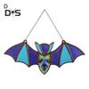 Halloween Hanging Glass Suncatcher Decoration Acrylic 2D Bat Ornament Gothic Car Rearview Mirror Decor for Home Window Wall Car