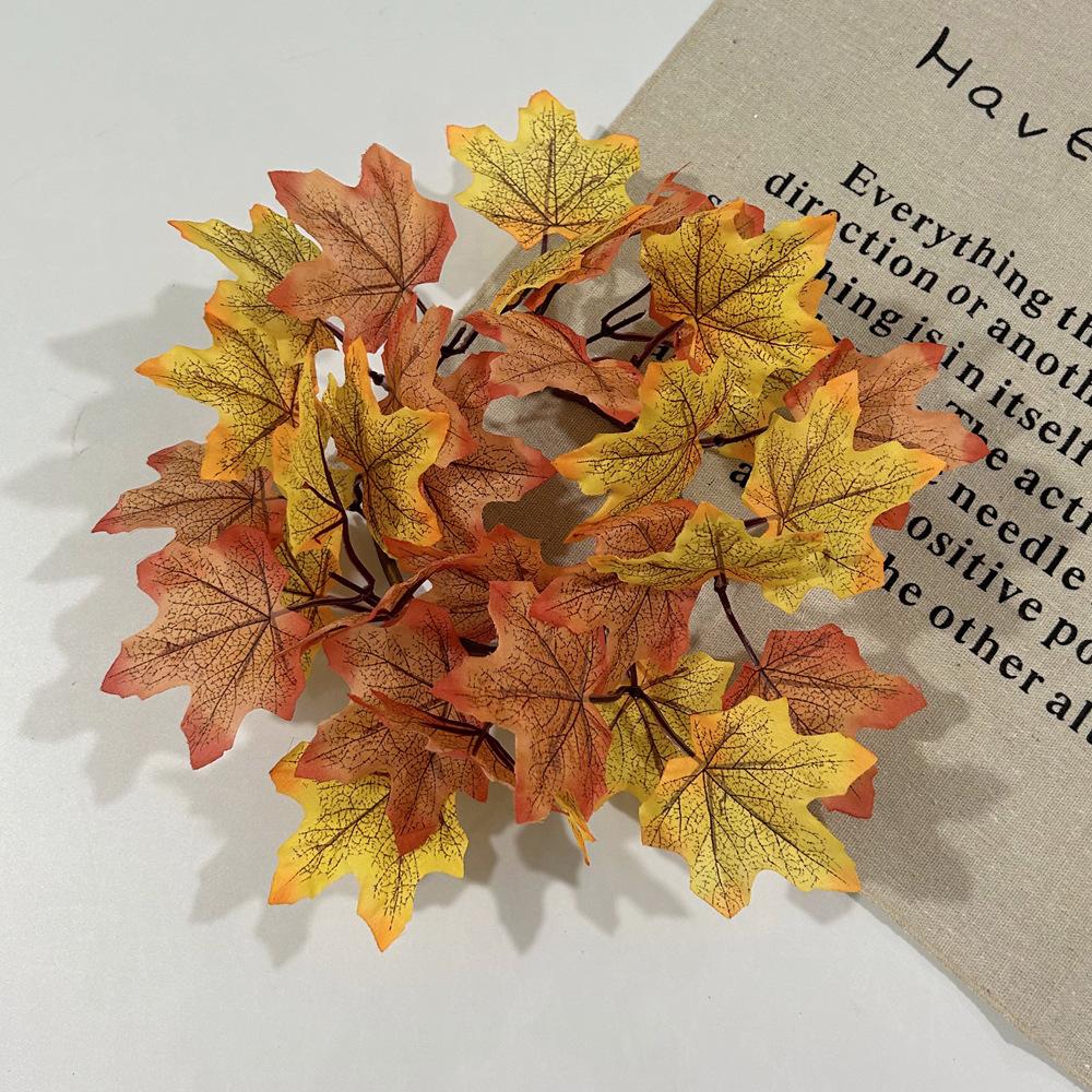 Harvest Festival Artificial Artificial Maple Wreath Halloween Home Window Autumn Decoration Pendant