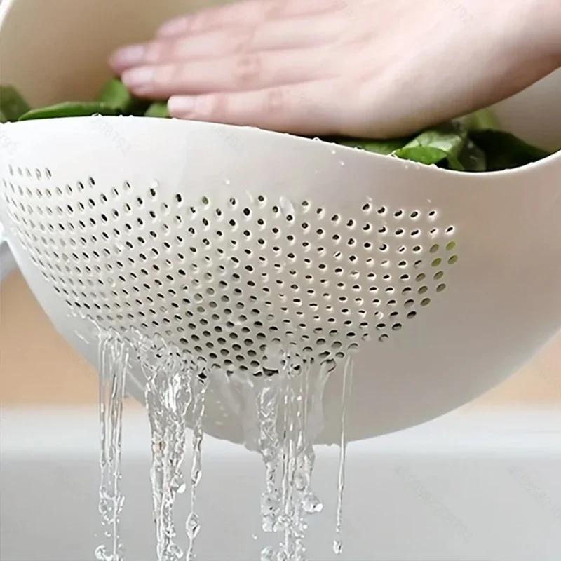 1pc-Rice Drain Basket Rice Filter Fruit and Vegetable Drain Sieve Kitchen Supplies Small Tools Multi-Purpose