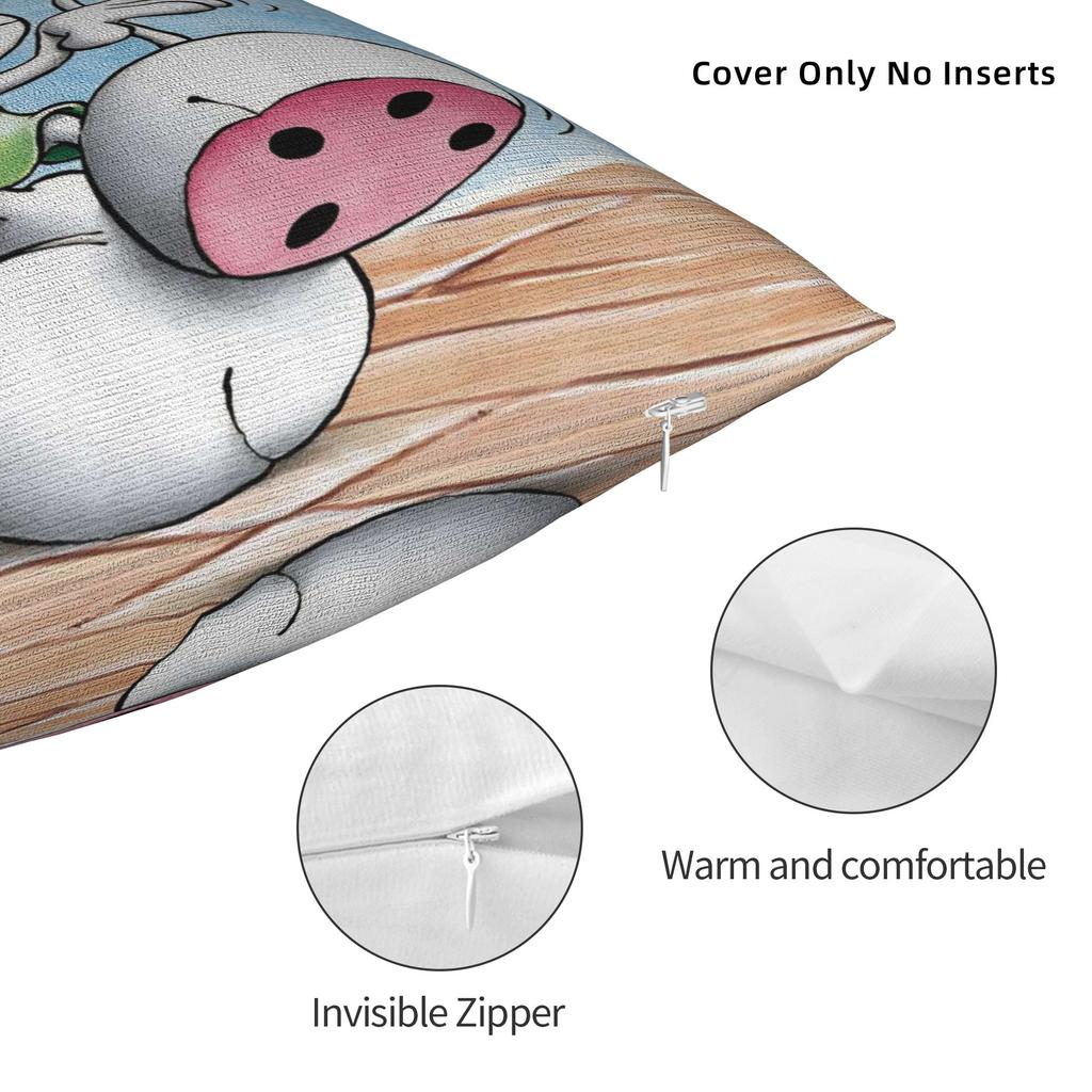 Cartoon D-Diddl Pillowcases Vintage Pillow Case For Living Room Chair Soft Pillow Cover