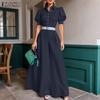 ZANZEA Women Short Sleeve Blouse and Wide Leg Pants Casual Two Piece Suit Sets