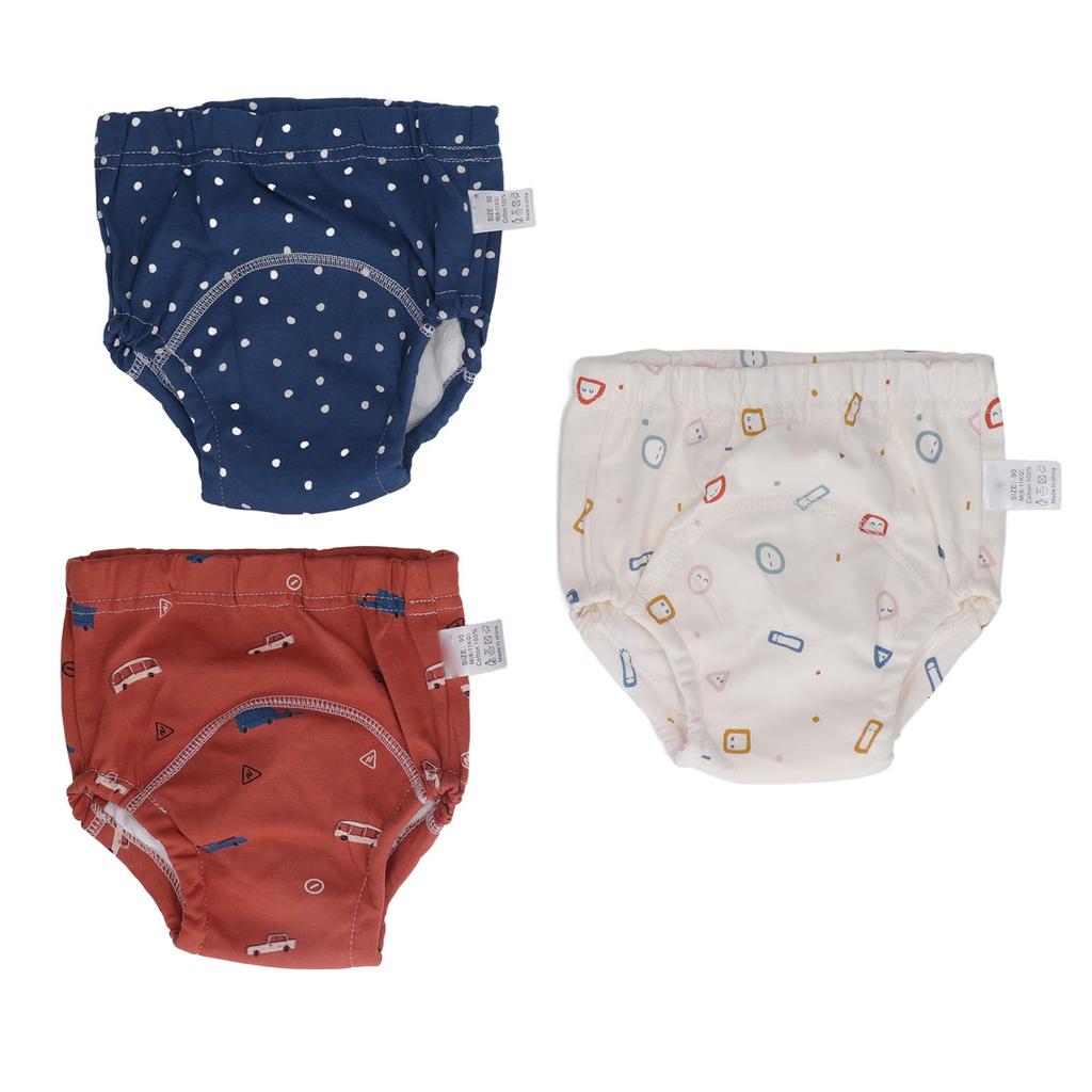 3pcs Baby Absorbent Training Pants Reusable Washable 6 Layers Gauze Breathable Urinary Isolation