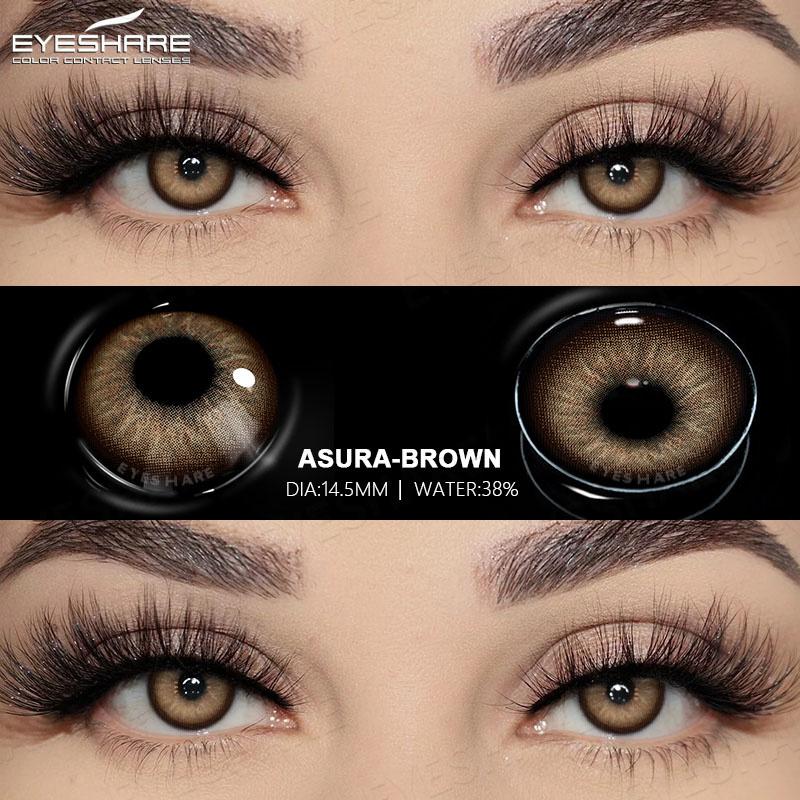 1 пара цветных контактных линз для глаз, натуральные контактные линзы, модные линзы, голубые контактные линзы, зеленые линзы для глаз, годовые