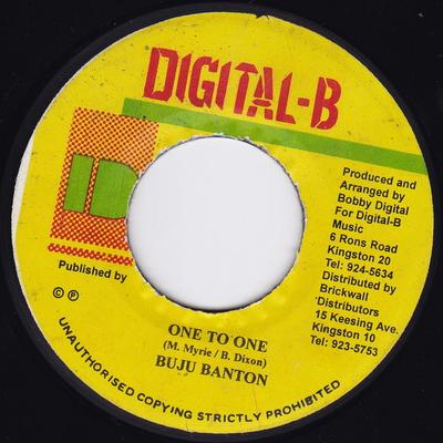 7-дюймовая пластинка BUJU BANTON - Один на один НЕТ Цифровой-B 2004 Ямайка Регги, Ска и Даб Б/У