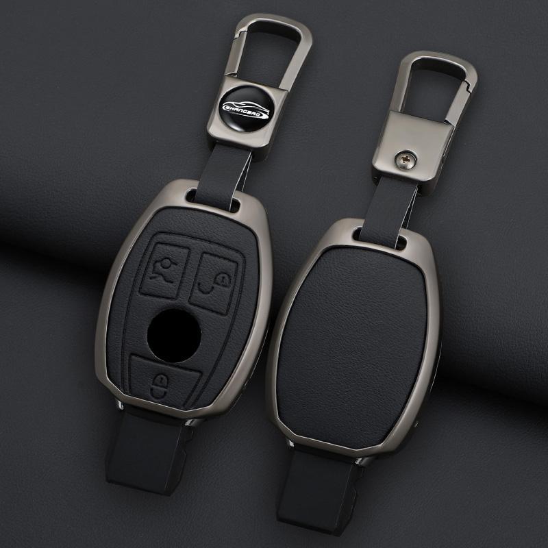 Interior Mouldings Car Zinc Alloy Leather Key Case Cover For Mercedes-Benz AMG CLS300 CLS350 S63 CLS260 W218 W219 Protection Key