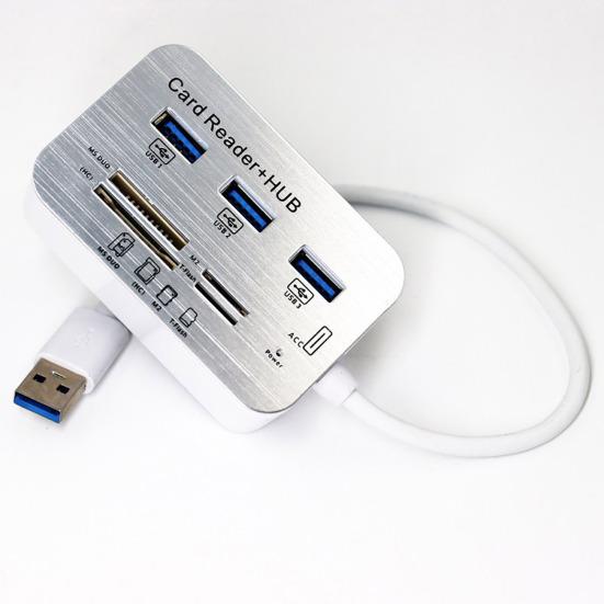 USB 3.0 концентратор для чтения карт памяти 7-в-1 MS SD M2 TF Multi-in-1 адаптер со скоростью передачи данных 5 Гбит/с Защита от перенапряжения для Windows