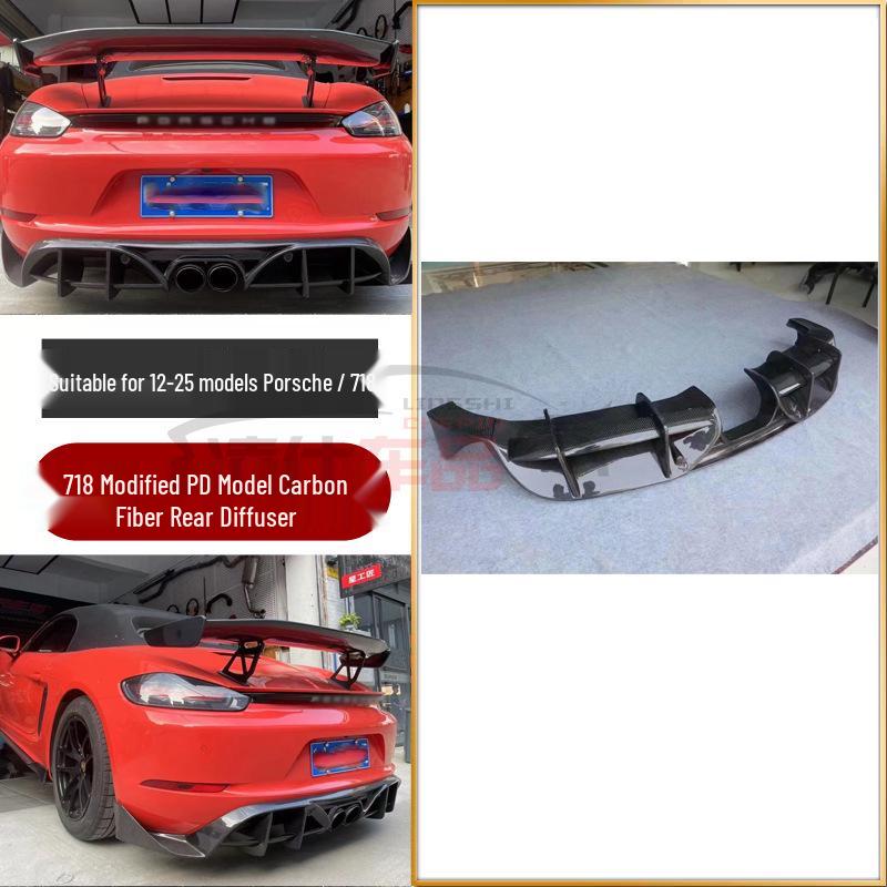Совместимый комплект для модернизации Porsche 718 GT4 981: Передний бампер GTRS4, задний диффузор, капот, задний спойлер.