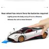 1:24 Huayra Senna Игрушечная Машинка Спрей Модели Суперкаров Металл Литье под Давлением Двери Открываются Рулевое Управление Передним Колесом Амортизация для Детских Подарков
