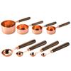 8Pcs Baking Tools Measuring Spoon Wooden HandleStainless Steel Measuring Cup with Wooden Handle,
