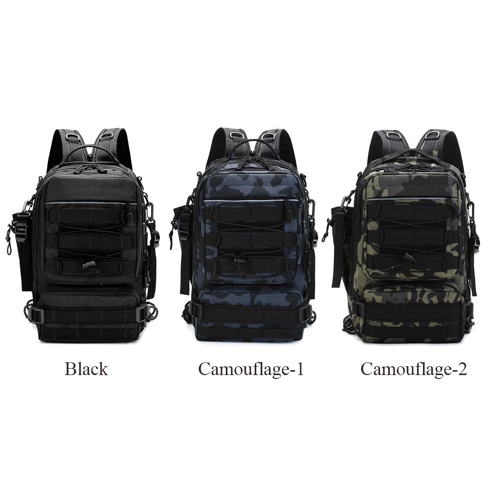 Fishing Tackle Backpack Storage Bag Outdoor Shoulder Backpack Water Resistant Fishing Gear Bag Cross Body Sling Bag
