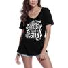 Women's V-Neck T-Shirt Choose Your Destiny - Motivational Slogan Graphic Tee
