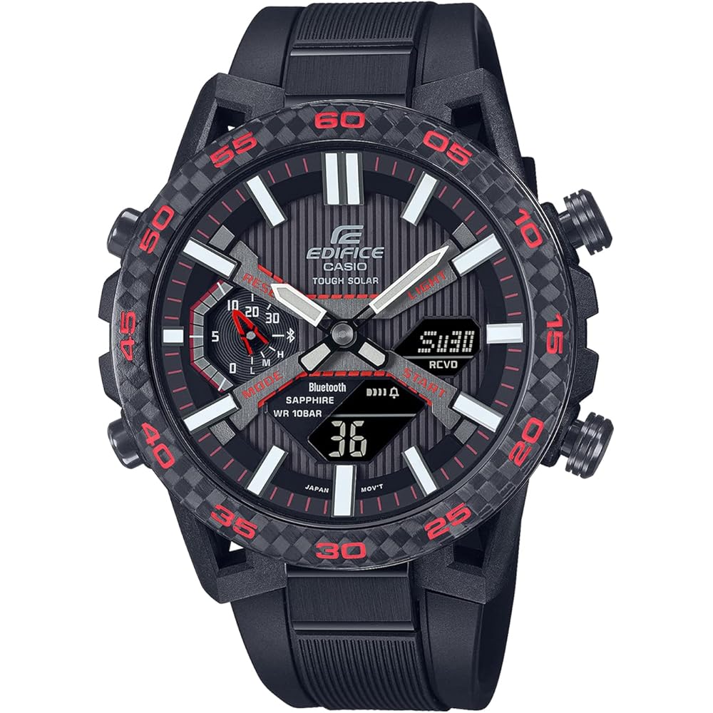 Мужские часы Casio Edifice ECB-2000YPB-1AJF с питанием от солнечной батареи и Bluetooth, Черная нержавеющая сталь, Водонепроницаемость 200 м