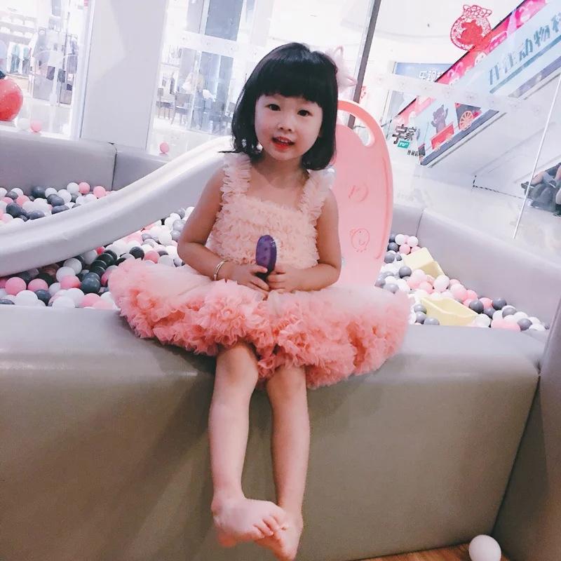 Платье принцессы для девочек, бальное платье из тюля без рукавов, платье для дня рождения и свадьбы, пышный карнавальный костюм для детей от 2 до 8 лет