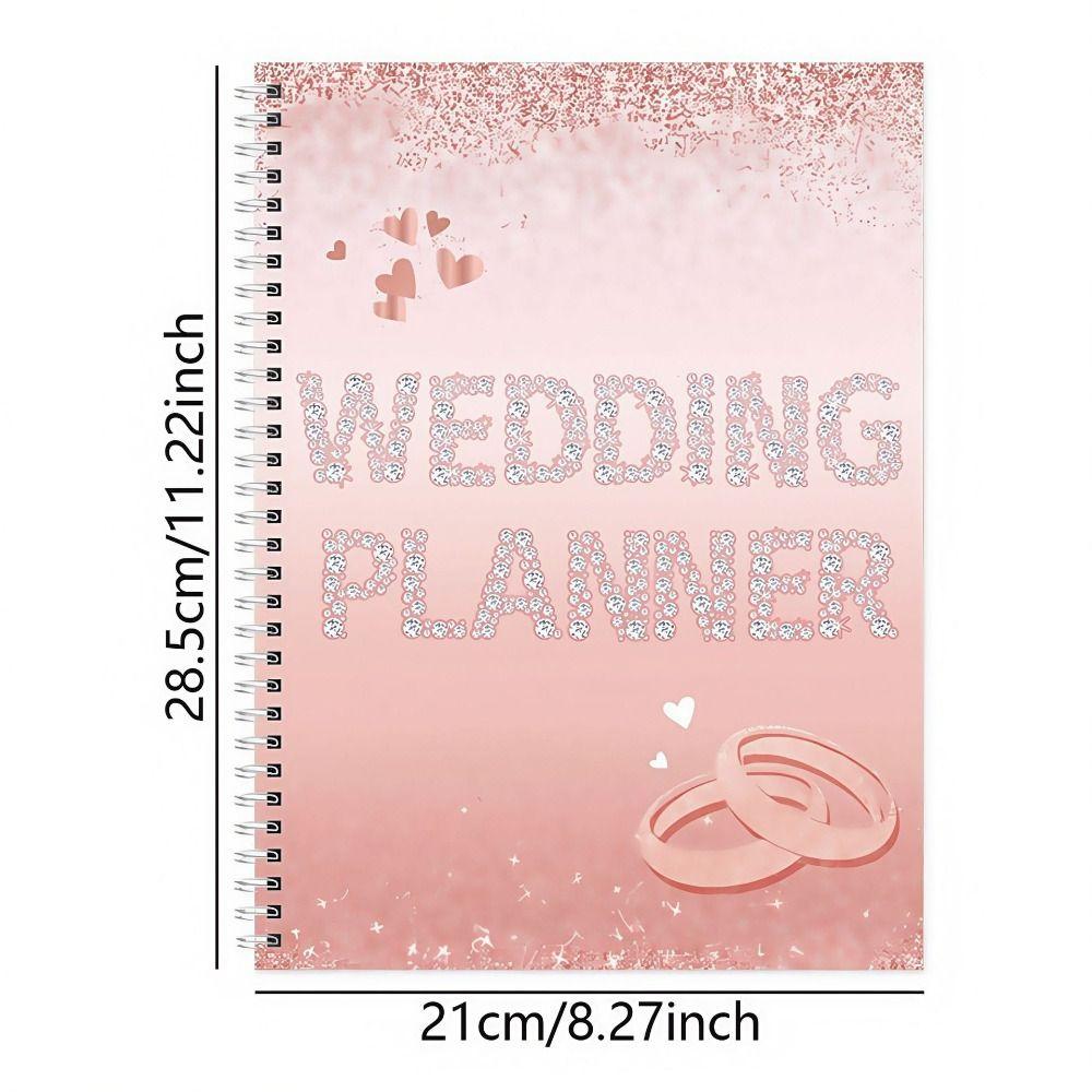 Checklist Detailed Wedding Planning Book Thick Paper Sparkling Bridal Organizer  Habit Tracker