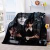Wednesday Halloween Costume Blanket Perfect All Seasons Soft Comfortable Sofa Office Nap Travel Halloween Gift