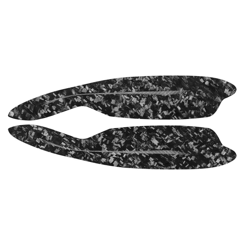 For Mercedes-Benz Smart 451 2007-2014 Real Dry Carbon Fiber Front Headlight Eyelid Eyebrow Cover Trim Car Accessories Decoration