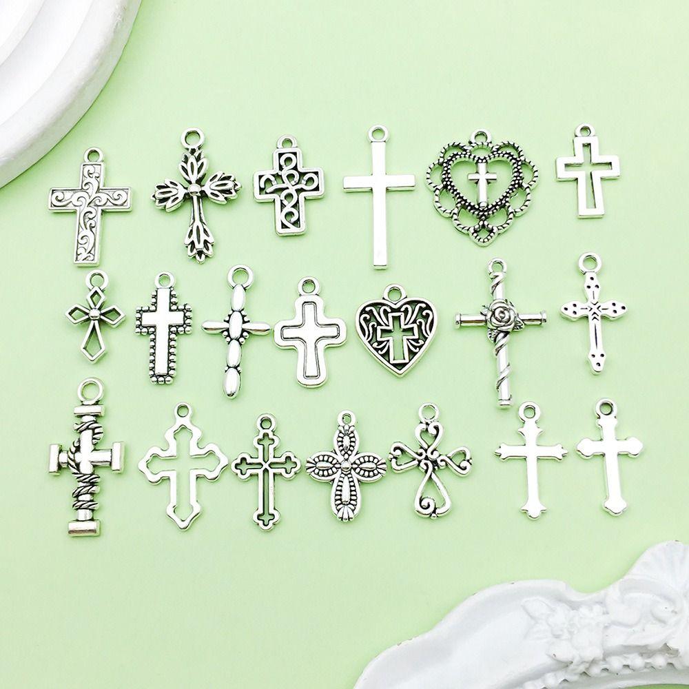 20Pcs DIY Bracelets Jewelry Making Materials Handcrafts Cross Charms Pendants  Jewelry Design
