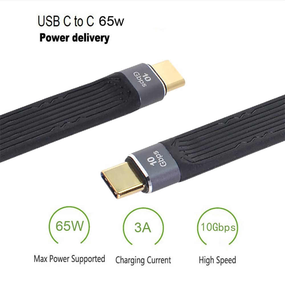 NFHK Мужской-Мужской USB 10 Гбит/с плоский тонкий FPC кабель для передачи данных для ноутбука мобильного телефона 13 см Type-C USB-C 3.1 и