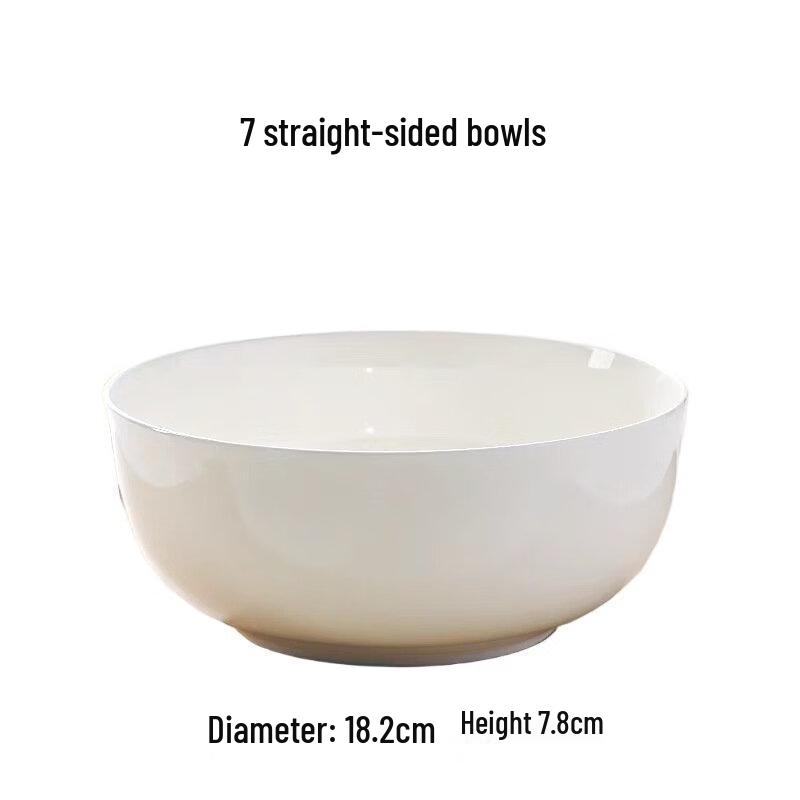 Abay Салатник/Пиала для риса из белого костяного фарфора с тиснением на высокой ножке (Набор из 2)