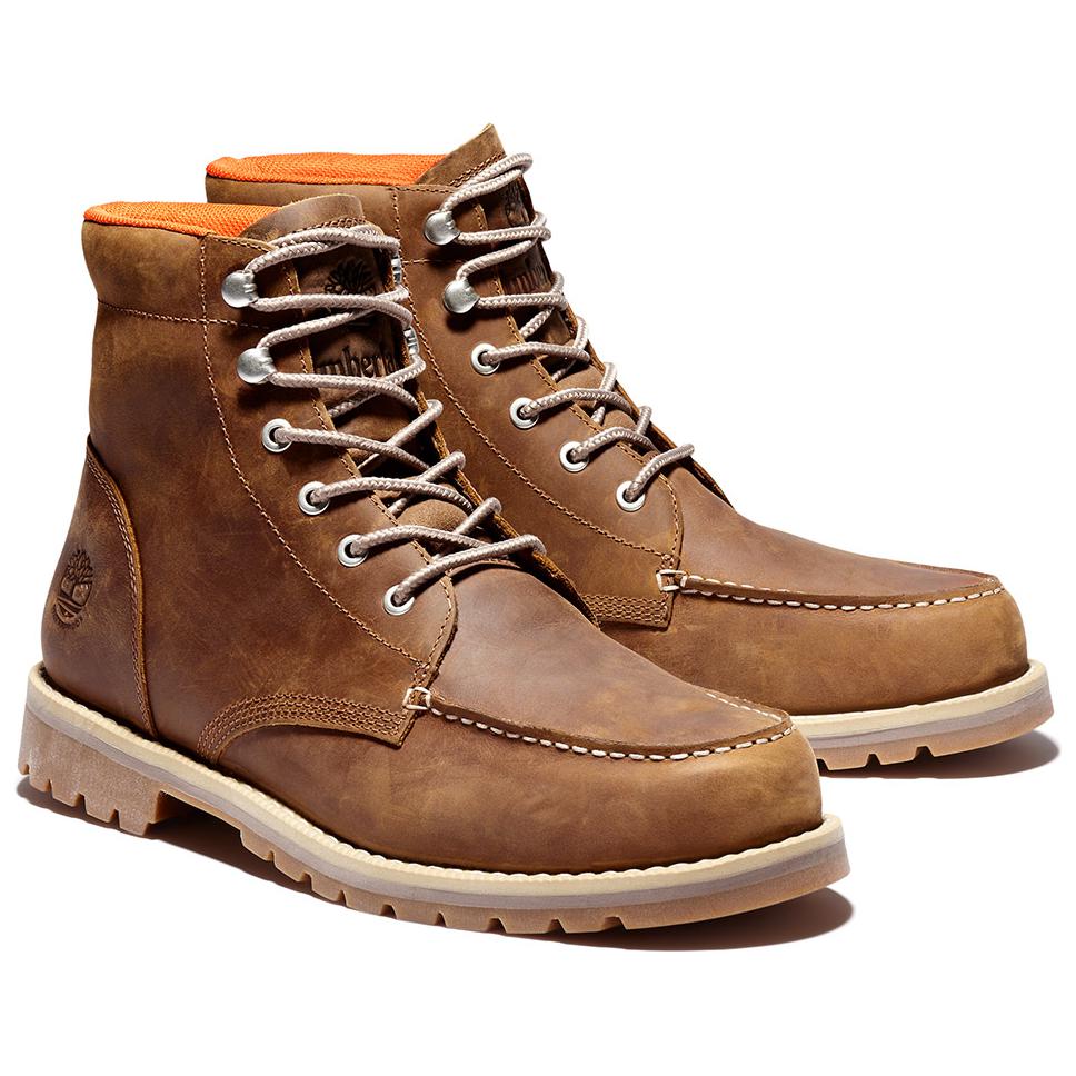 Timberland Мужской водонепроницаемый ботинок Redwood Falls с мокасиновым носком, цвет Ржавый, из натуральной кожи Full-Grain A2EDRF13