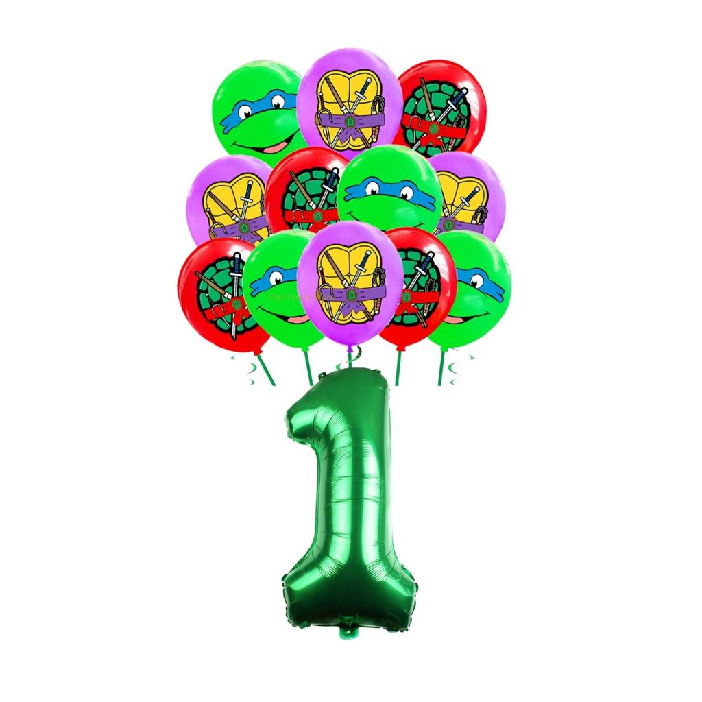 Cartoon Turtles Birthday Party Decoration Favors Cups Plates Stickers Bunting Flag Balloons For Kids Favors Baby Shower Supplies
