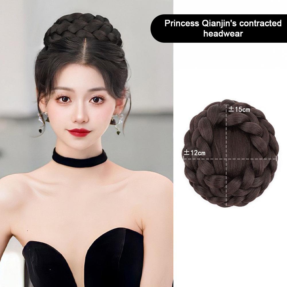 Парик Maruko Hair Bun, женская наследница, голова принцессы, имитация пучка волос, аксессуар для волос, повязка на голову для пучка волос невесты