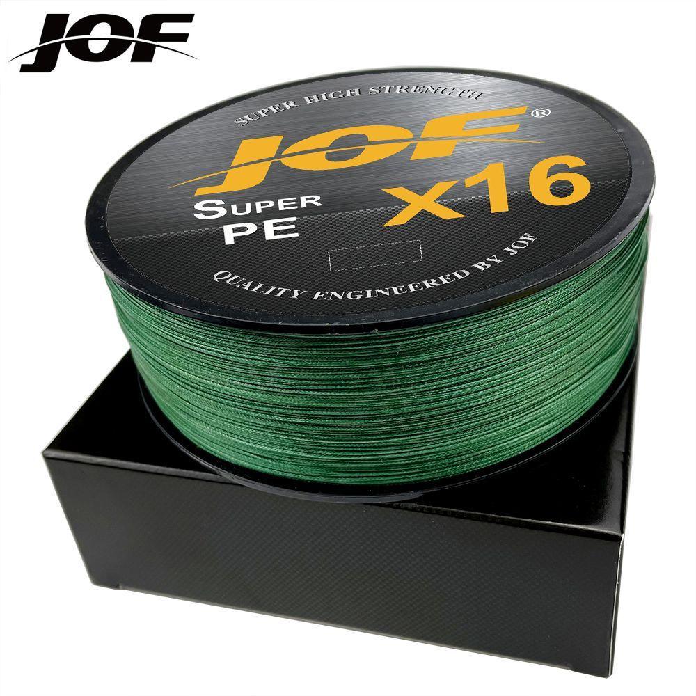 JOF16 12-жильная плетёная леска из ПЭ для речной и морской рыбалки 500 м Износостойкая, гладко идущая, высокопрочная, для дальнего заброса