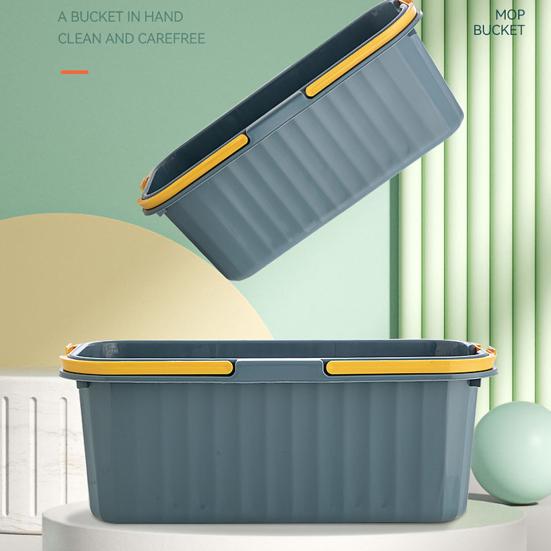 Ведро для швабры прямоугольной формы из утолщенного полипропиленового материала с удобной ручкой для переноски, многоцелевое ведро для хранения