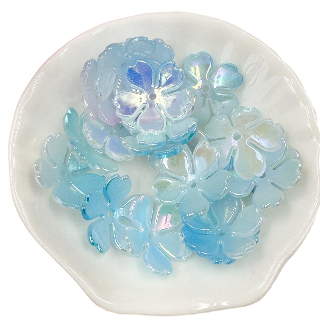 Высококачественное ожерелье из бусин, браслет ручной работы для изготовления ювелирных изделий, разноцветные цветы, 20 шт. акриловых рассыпных бусин, DIY фурнитура