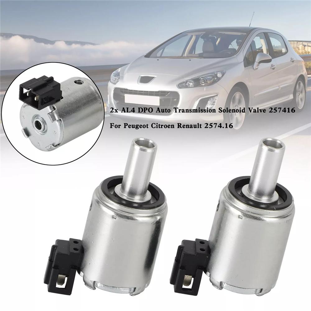 2x For AL4 DPO Transmission Solenoid Valve 257416 For Peugeot 306 307 406 407