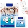 Салфетки для чистки очков, 100 шт. в упаковке. Одноразовые салфетки для очистки линз от запотевания и пыли для очков и экранов телефонов.
