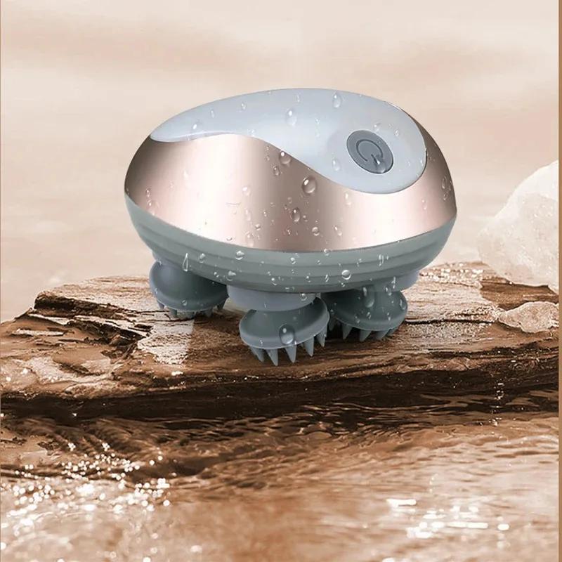 Мини Массажер для Головы Магнитный Перезаряжаемый Массажер Электрический Массажер для Кожи Головы Многофункциональный Физиотерапевтический Прибор