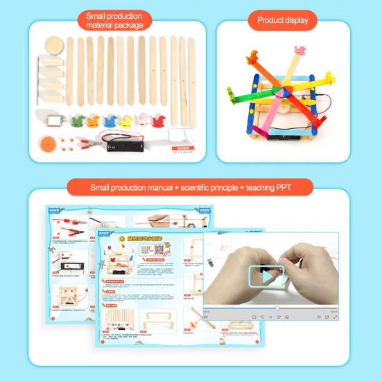 1 Set Teaching Demonstration Toys Problem-solving Ability Prevent Game Addiction Electric DIY Merry-go-round Physical Toys Kids Toys