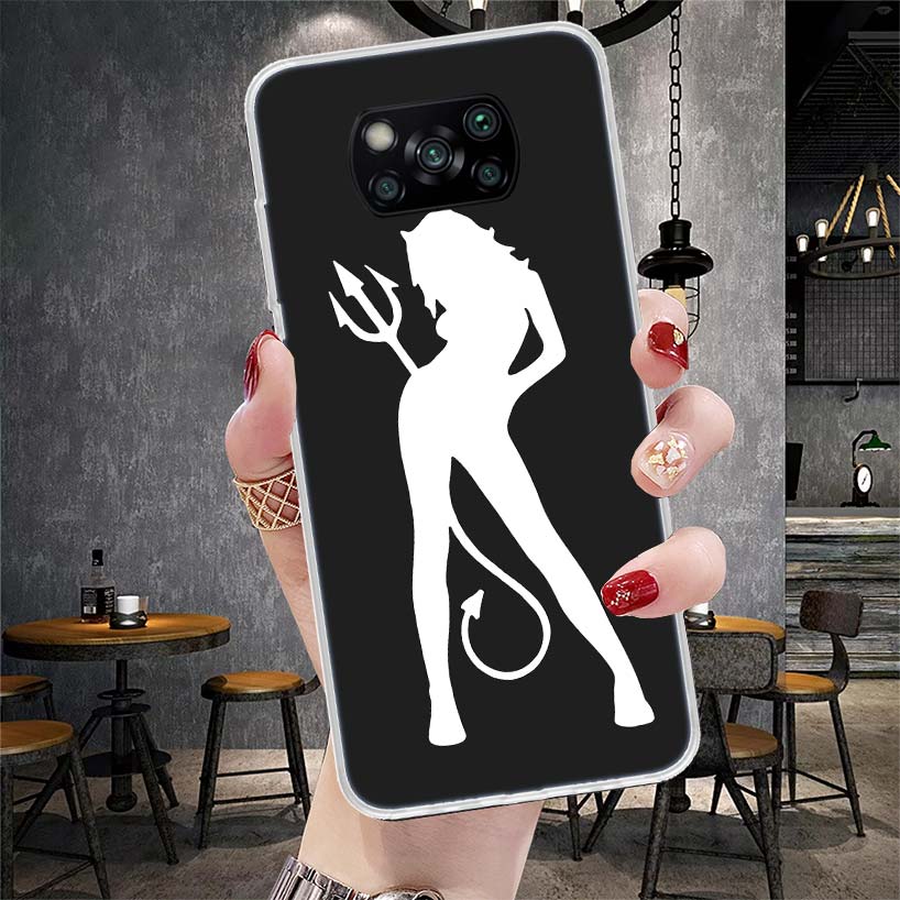Angel Devil Sexy Girl Soft Phone Case For Xiaomi Redmi 15C 15 13C 13 Poco X5 X6 X7 F7 Ultra M7 12C 12 10 10C 9C 9A 9T 9 Fundas P