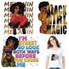 Hiphop Iron On Patches Black Girl Clothes Appliqued Diy Accessory Heat-Adhesive Transfer Arts Crafts Ironing Patch On Clothes