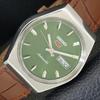 AUTOMATIC VINTAGE SEIKO 5 JAPAN 6349A MENS GREEN COLOR DIAL WATCH A701218-5 R206a-a701218