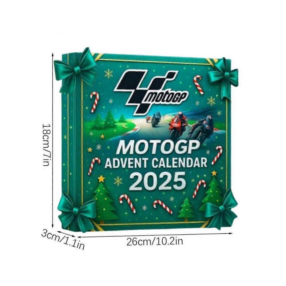 Мотоциклетный Адвент-календарь 2025 - 20 дней до Рождества, подарок для любителей и райдеров мотоциклов, 2D акриловый мотоциклетный праздничный декор
