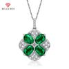 Luxury Green Tourmaline Women’s Pendant Necklaces Classic Copper Alloy Fine Jewelry For Wedding Engagement