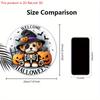Halloween Wooden Welcome Sign with Dog & Pumpkin Pattern - Charming Figurine Ornaments - Ideal for Front Door, Wall, Room Decor
