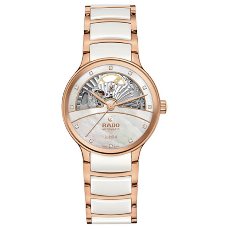 RADO Radar Crystal Collection Автоматический Механический Механизм Скелетон Механические Часы Женские Часы Швейцарские Часы Белый Циферблат R30029922