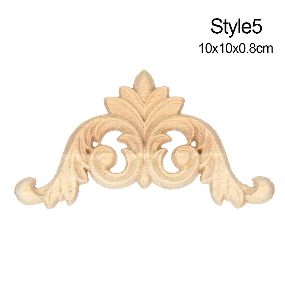 Наклейки Аппликации Аппликация из цельного дерева Угловой цветок Резьба по дереву Мебельная наклейка Деревянная аппликация