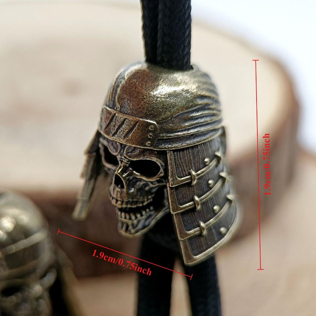 Череп ниндзя голова латунный нож бусины EDC DIY паракорд плетеные браслеты шнурки подвески аксессуары уличные инструменты подвески амулеты