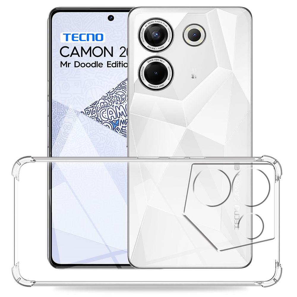 Для Tecno Camon 20 Pro Чехол Силиконовый Мягкий Прозрачный Чехол Для Tecno Camon 20 Прозрачный Противоударный Чехол Для Tecno Camon 20 Pro Fundas