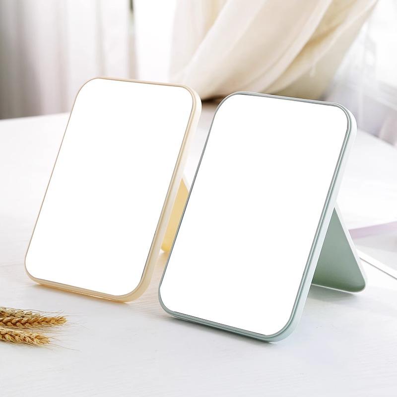 High-Definition Folding Square Makeup Mirror - Portable Single-Sided Desktop Vanity Mirror