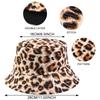 Double-Sided Bucket Hat Leopard Patterned Sun Cap Beach Sun Protect Hat  Outdoor Travel