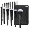 15-Piece High-End Makeup Brush Set: Black Powder, Eyeshadow, Blush & Multifunctional Tools